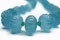 Natural Carved Aquamarine & Emerald Bead Necklace - image 4