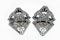 Art Deco Diamond & Onyx Collar Clips - image 2
