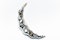 18ct Gold & Silver Rose-Cut Diamond Crescent Brooch - image 5