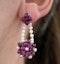 Ruby & Pearl Floral Drop Earrings - image 4