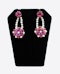 Ruby & Pearl Floral Drop Earrings - image 1