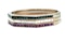 Set of Three 18ct Gold Gemstone Bracelets - image 6