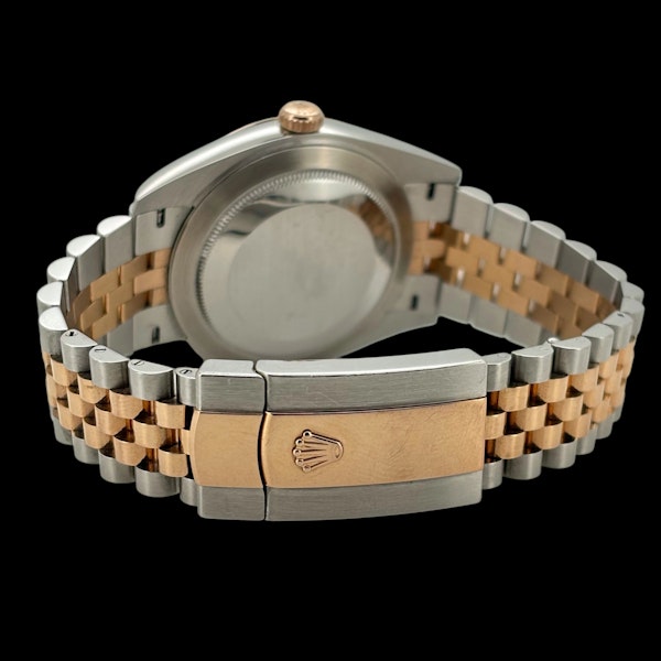 ROELX DATEJUST 41 FULL SET 2020 NEW CARD UK WATCH 126331 CHOCOLATE DIAL JUBILEE BRACELET - image 5