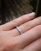 Downstairs at Grays: A fine 18ct White Gold Diamond set Half Eternity Ring Date Marked 1980 - image 3