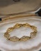 Downstairs at Grays: 18ct Yellow Gold French Lozenge Link Bracelet Circa 1905 - image 2