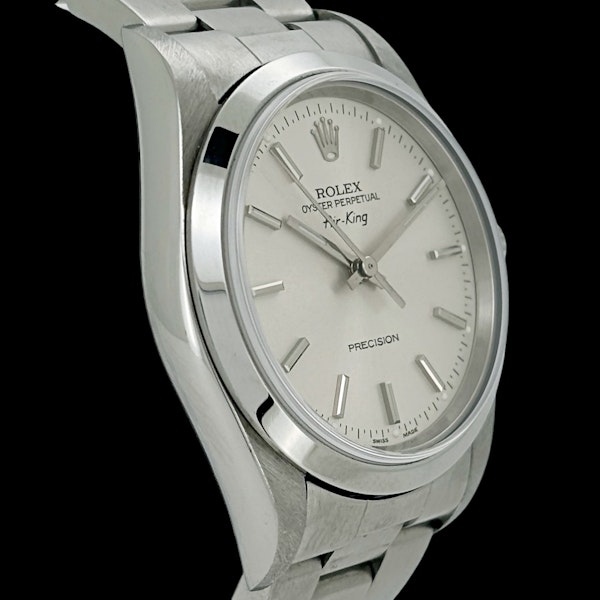 ROLEX AIR KING 14000 FULL SET 1999 SILVER DIAL RSC 2020 - image 3