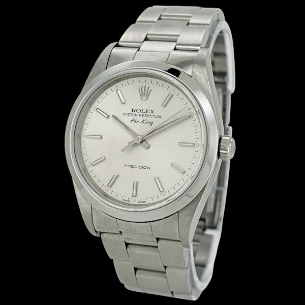 ROLEX AIR KING 14000 FULL SET 1999 SILVER DIAL RSC 2020 - image 1