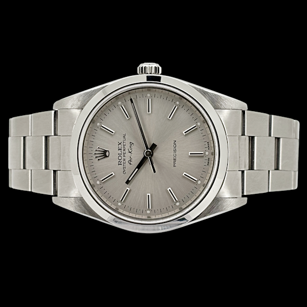 ROLEX AIR KING 14000 FULL SET 1999 SILVER DIAL RSC 2020 - image 4