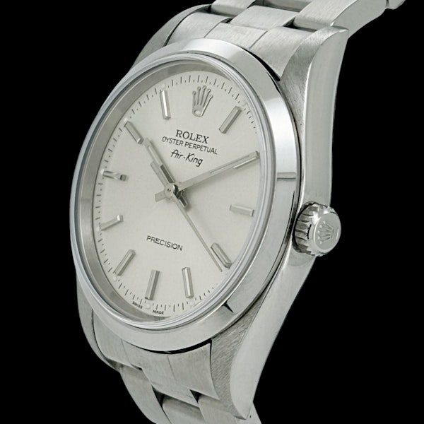 ROLEX AIR KING 14000 FULL SET 1999 SILVER DIAL RSC 2020 - image 2