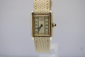 Cartier Tank Vermeil Rare Dial and New Strap