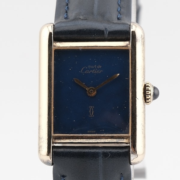 Vintage Cartier Must De Cartier Small Lapis Blue Manual Wind - image 1