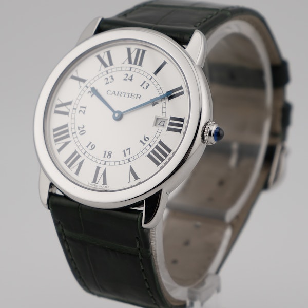 Cartier Ronde Solo 2934 36mm Quartz Steel Box Original Strap - image 3