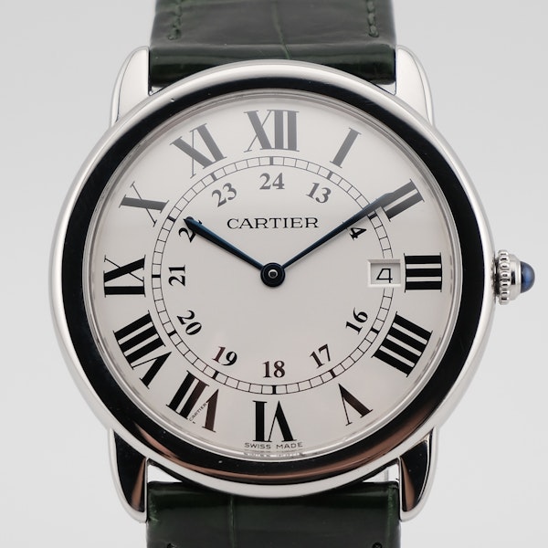 Cartier Ronde Solo 2934 36mm Quartz Steel Box Original Strap - image 1