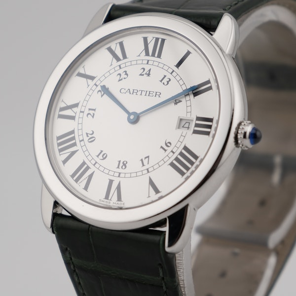 Cartier Ronde Solo 2934 36mm Quartz Steel Box Original Strap - image 2
