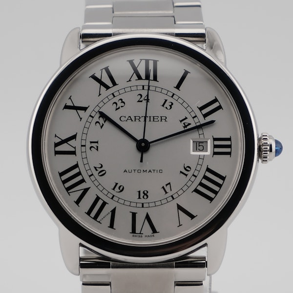 Cartier Ronde Solo 3517 42mm Auto Steel Box Original Bracelet - image 1