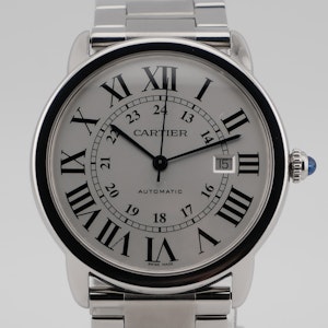 Cartier Ronde Solo 3517 42mm Auto Steel Box Original Bracelet