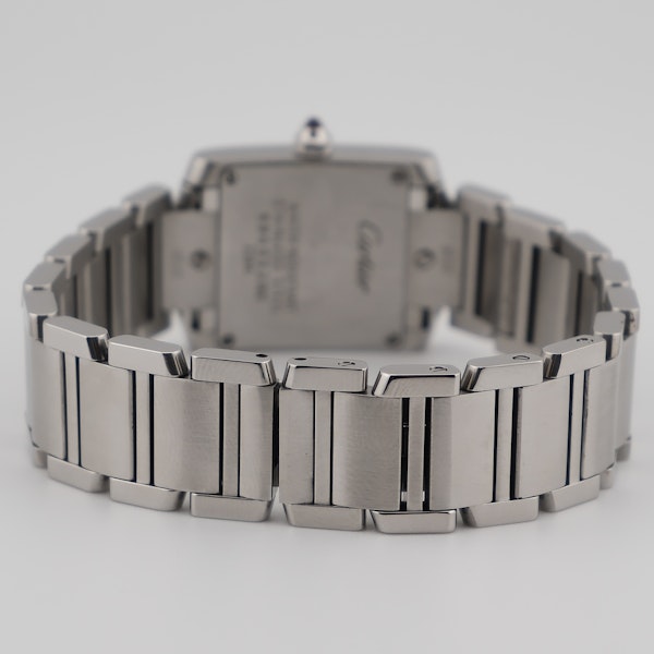 Cartier Tank Française 2384 20mm Quartz Steel Pink MOP Dial Box - image 7