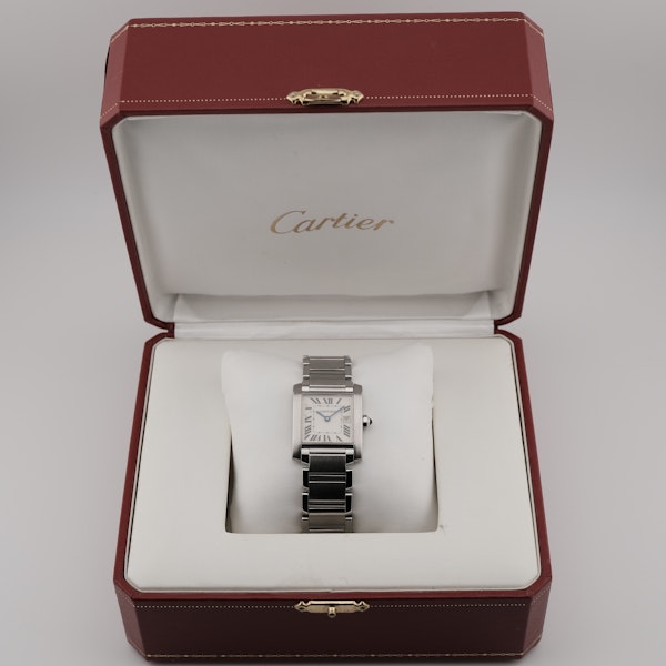 Cartier Tank Française 2465 25mm Quartz Steel Box - image 7