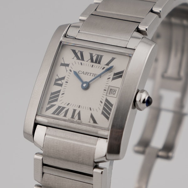 Cartier Tank Française 2465 25mm Quartz Steel Box - image 3