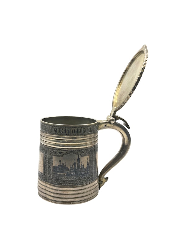 Russian silver and niello tankard, Moscow, 1862 by Ivan Gubkin. - image 9