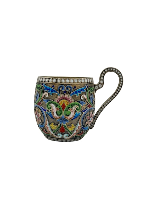 Russian silver cloisonné enamel charka, Moscow, c.1880s. - image 1
