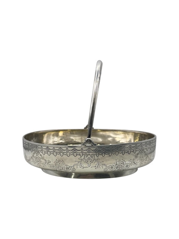 Russian silver basket, Moscow, 1887 by Dimitry Alexandrov. - image 1
