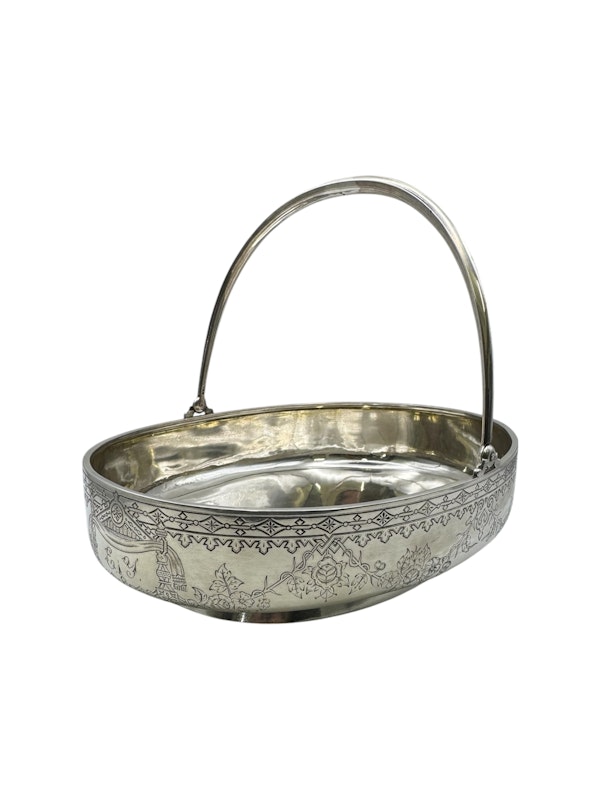 Russian silver basket, Moscow, 1887 by Dimitry Alexandrov. - image 2