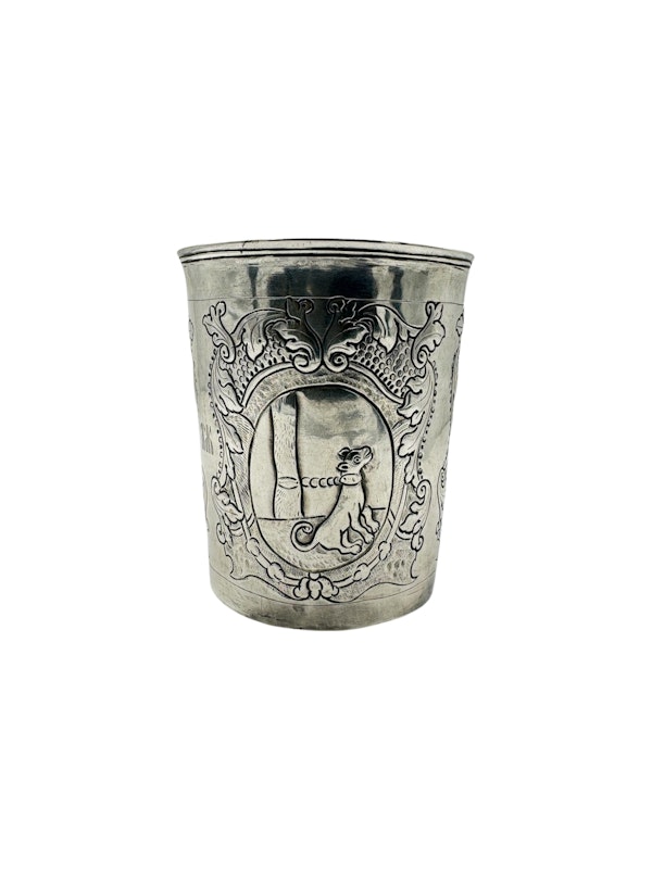 18th Century Russian silver beaker, Moscow, 1747. - image 3