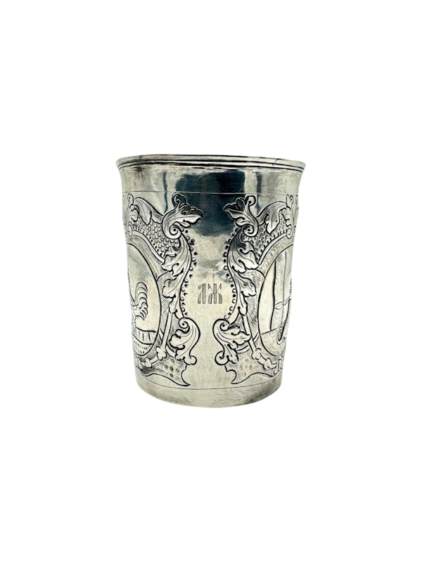18th Century Russian silver beaker, Moscow, 1747. - image 4