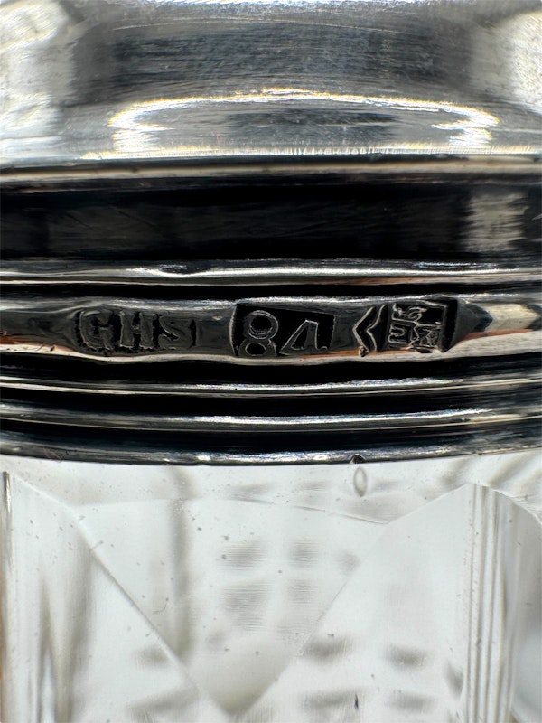 Russian silver and cut glass tankard, Riga, c.1890s. - image 6