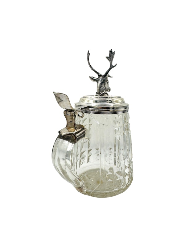 Russian silver and cut glass tankard, Riga, c.1890s. - image 3