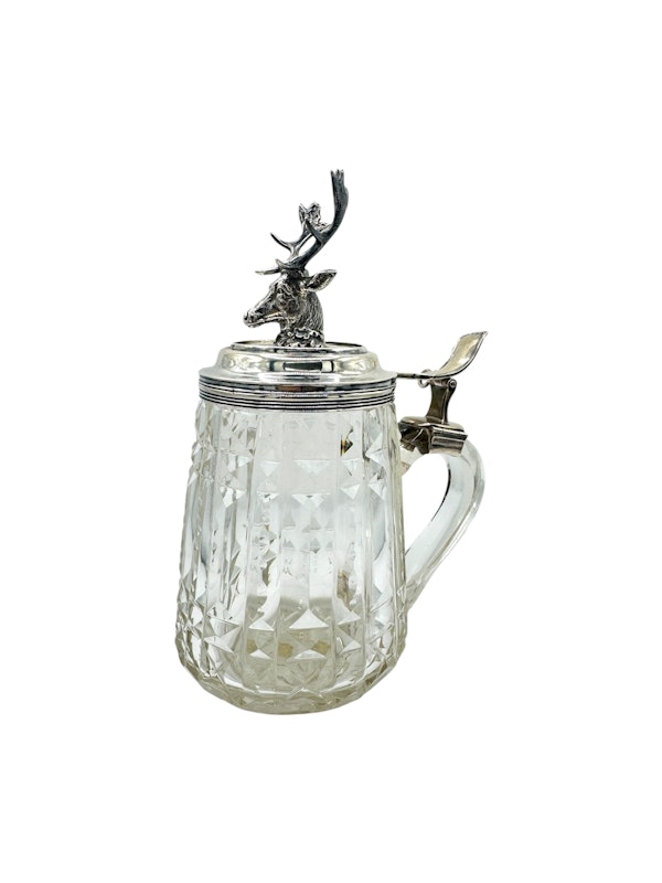 Russian silver and cut glass tankard, Riga, c.1890s. - image 5