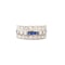 Diamond & Sapphire Three Row Ring | Art Deco c.1930 - image 4