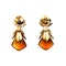 Vintage Blue Topaz Tourmaline Citrine Diamond and Gold Drop Earrings, Circa 1990 - image 5
