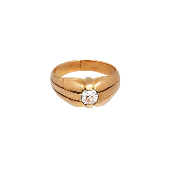 Diamond Gypsy Ring in 18ct Gold | English c.1940 - image 2