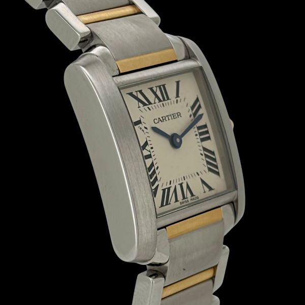 CARTIER LADY TANK FRANCAISE STEEL/GOLD W51007Q4 - image 3