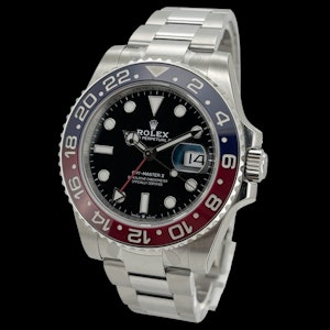 ROLEX GMT MASTER II PEPSI FULLY STICKERED OYSTER BRACELET FULL SET 2021 -126710 BLRO