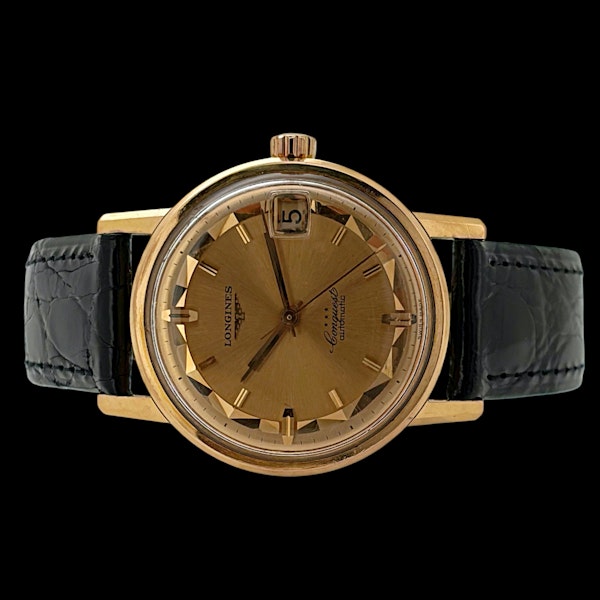 LONGINES CONQUEST DELUXE ROSE GOLD ref. 9025 AUTOMATIC CAL. 291 BOX AND EXTRACT OF ARCHIVE 1967 - image 4
