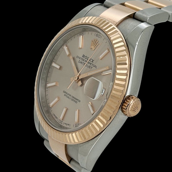ROLEX DATEJUST 41 STEEL/ROSE GOLD SUNDUST DIAL FULL SET 2016 UK WATCH - image 2