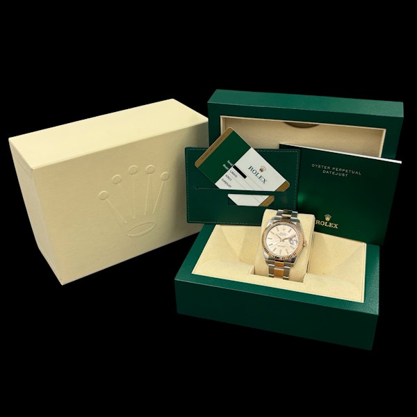 ROLEX DATEJUST 41 STEEL/ROSE GOLD SUNDUST DIAL FULL SET 2016 UK WATCH - image 6