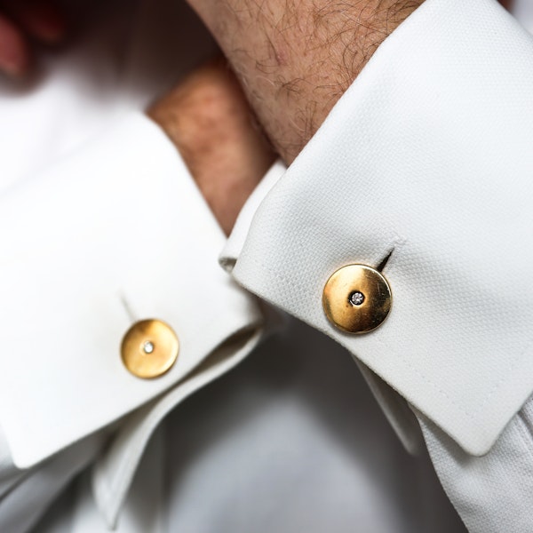 Cartier Italy Diamond and Gold Cufflinks, 1997 - image 7