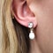 Vintage Rose Cut Diamond, Pearl, Silver and Gold Earrings, Circa 1936 - image 8