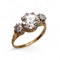 Edwardian 3 stone platinum& gold ring - image 2