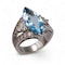Marquise aquamarine ring - image 2