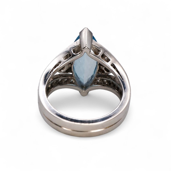 Marquise aquamarine ring - image 3