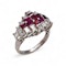 Carre-cut ruby diamond ring - image 4