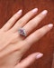 Carre-cut ruby diamond ring - image 1