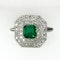 Art Deco Emerald & Diamond Cluster Ring- Saddingtons Jewellery - Stand 375 - image 1