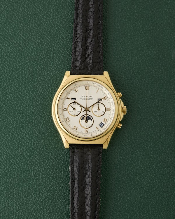 Zenith 30.0160.418 El Primero Moonphase 18k Neo--Vintage Full Calendar - image 1