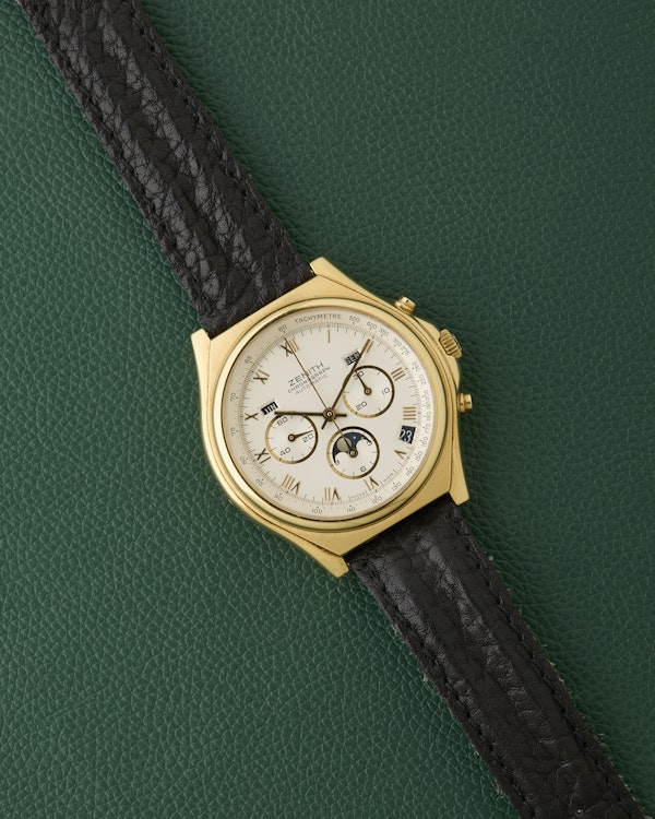 Zenith 30.0160.418 El Primero Moonphase 18k Neo--Vintage Full Calendar - image 2